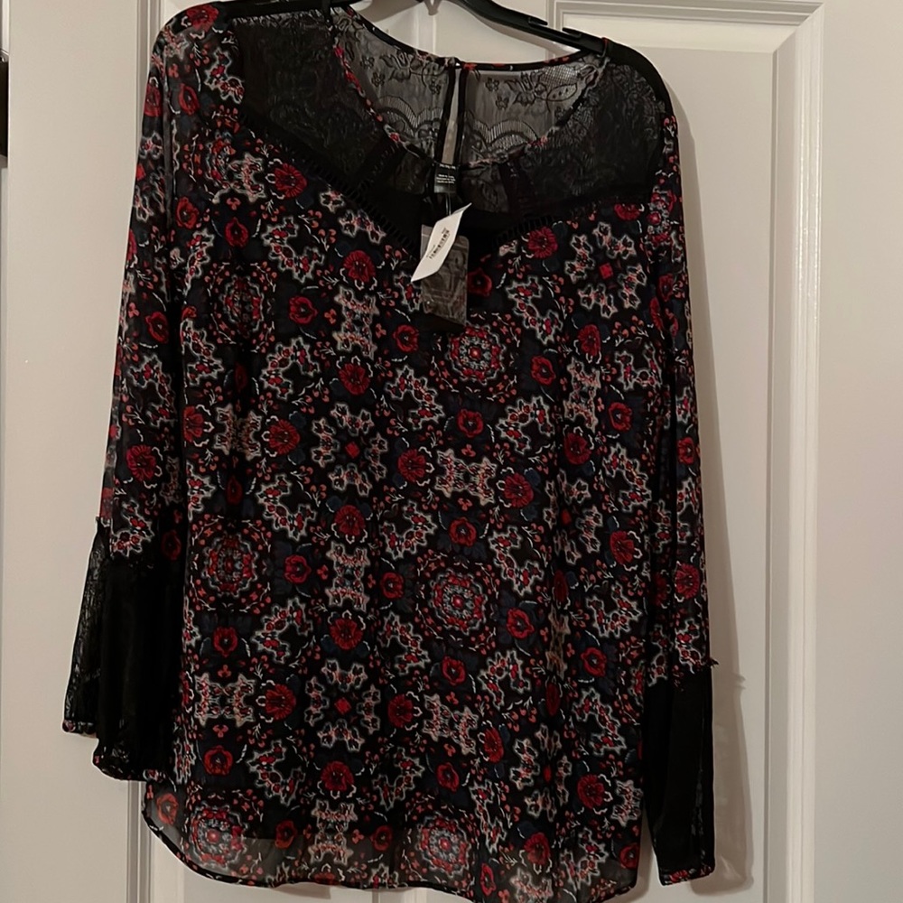Maternity - Chiffon Shirt with Bell Sleeves - NWT- Never woren